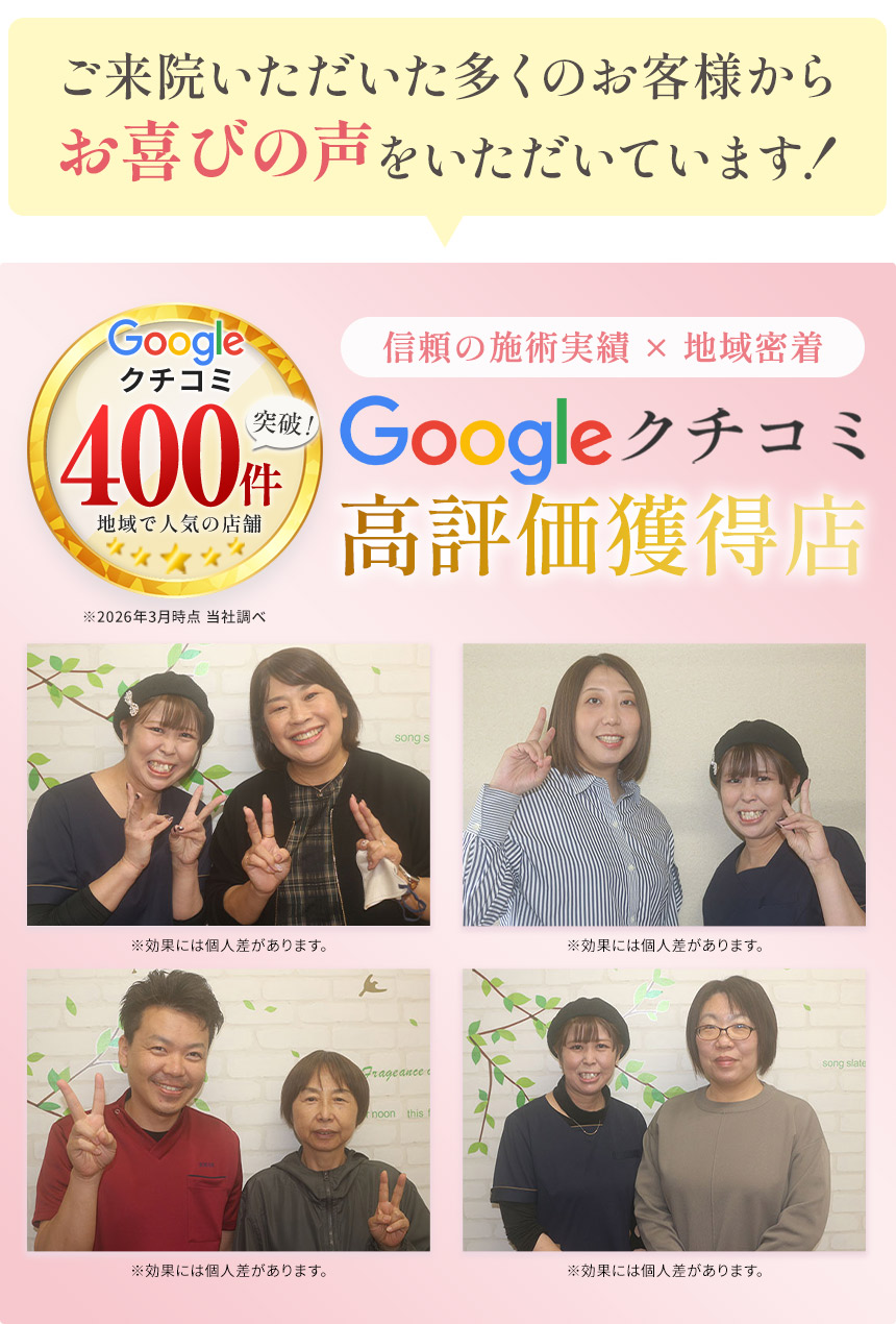 Googleクチコミ高評価